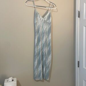 Blue Midi Pattern Dress New